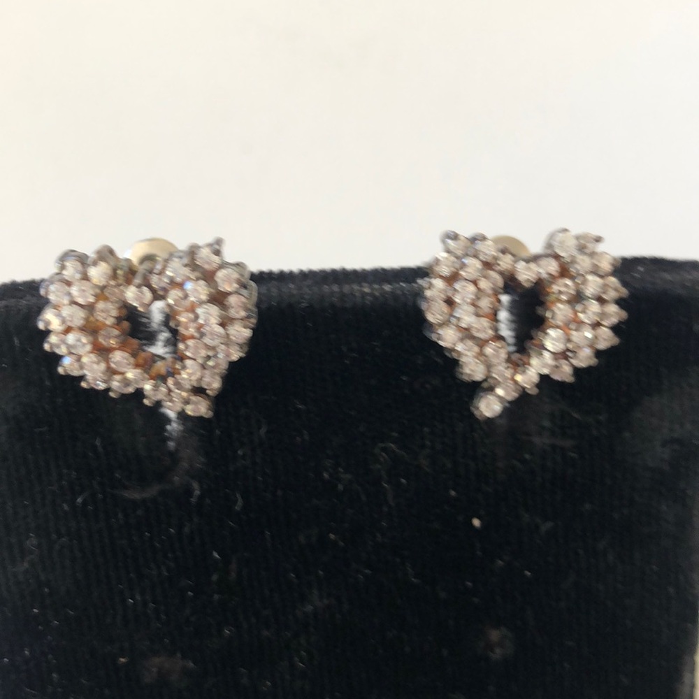 Sterling Silver PAG heart shaped Earrings b1